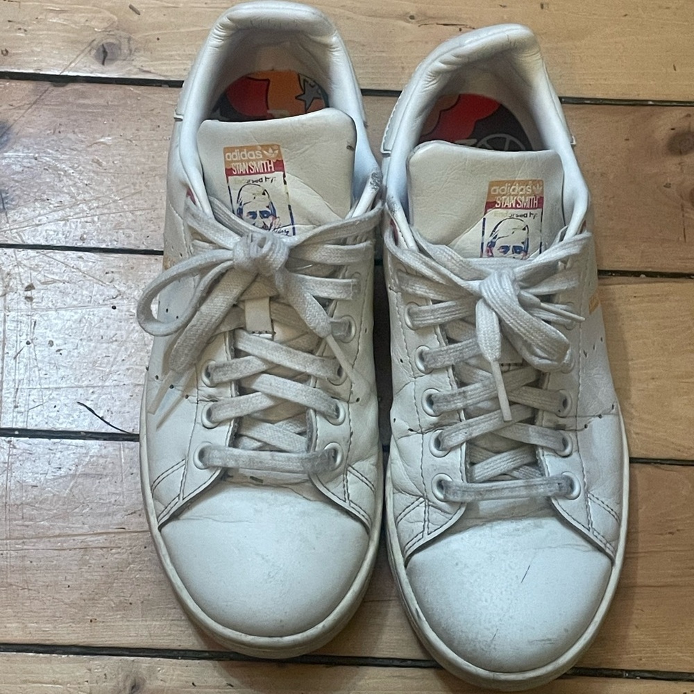 adidas Stan Smith Women's Size 7 Athletic Sneakers White/Pink